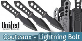 Couteaux de Lancer X3 - Lightning Bolt - UC2904