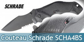 Couteau Schrade SCHA4BS Dentelé - Black Edition