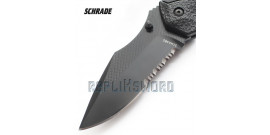 Couteau Schrade SCHA4BS Dentelé - Black Edition