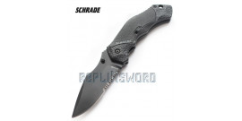 Couteau Schrade SCHA4BS Dentelé - Black Edition