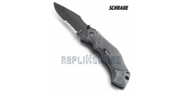 Couteau Schrade SCHA4BS Dentelé - Black Edition