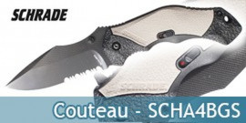 Couteau Schrade SCHA4BGS Dentelé - Grey Edition