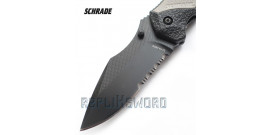 Couteau Schrade SCHA4BGS Dentelé - Grey Edition