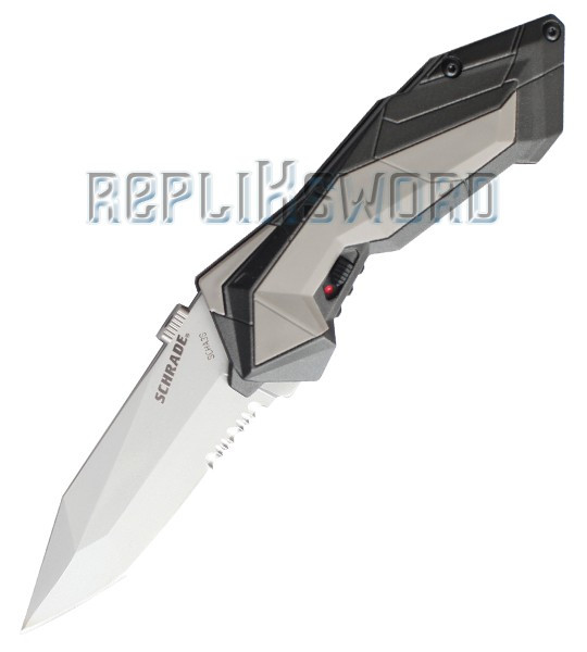 Couteau Schrade Grey SCHA3S - Dentelé Grey Edition