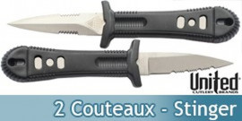 2 Couteaux Stinger Silver United Cutlery UC2750