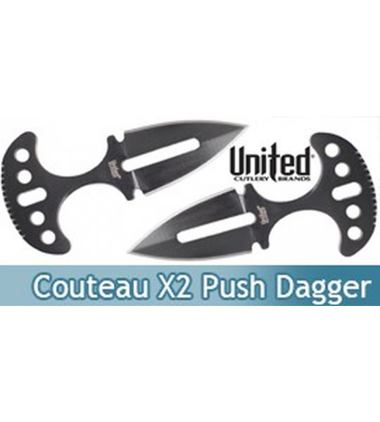 Undercover Couteau Tactical X2 Push Dagger Black UC1487B