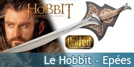 Le Hobbit Epées de United Cutlery, Epées Elfiques de Noble Collection, Epées Orcrist de Thorin - Repliksword