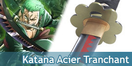 Zoro Sabre Tranchant, Katana One Piece Metal Coupant - Repliksword