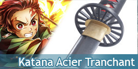 Demon Slayer Katana Acier Tranchant